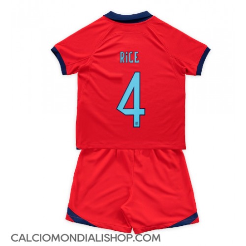 Maglie da calcio Inghilterra Declan Rice #4 Seconda Maglia Bambino Mondiali 2022 Manica Corta (+ Pantaloni corti)